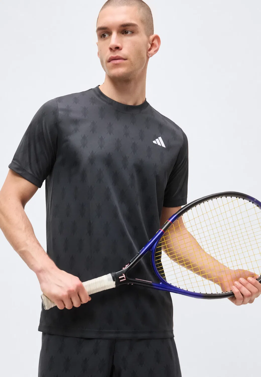 Клубная футболка - спортивная футболка Adidas Performance, Carbon/Black — фото 4