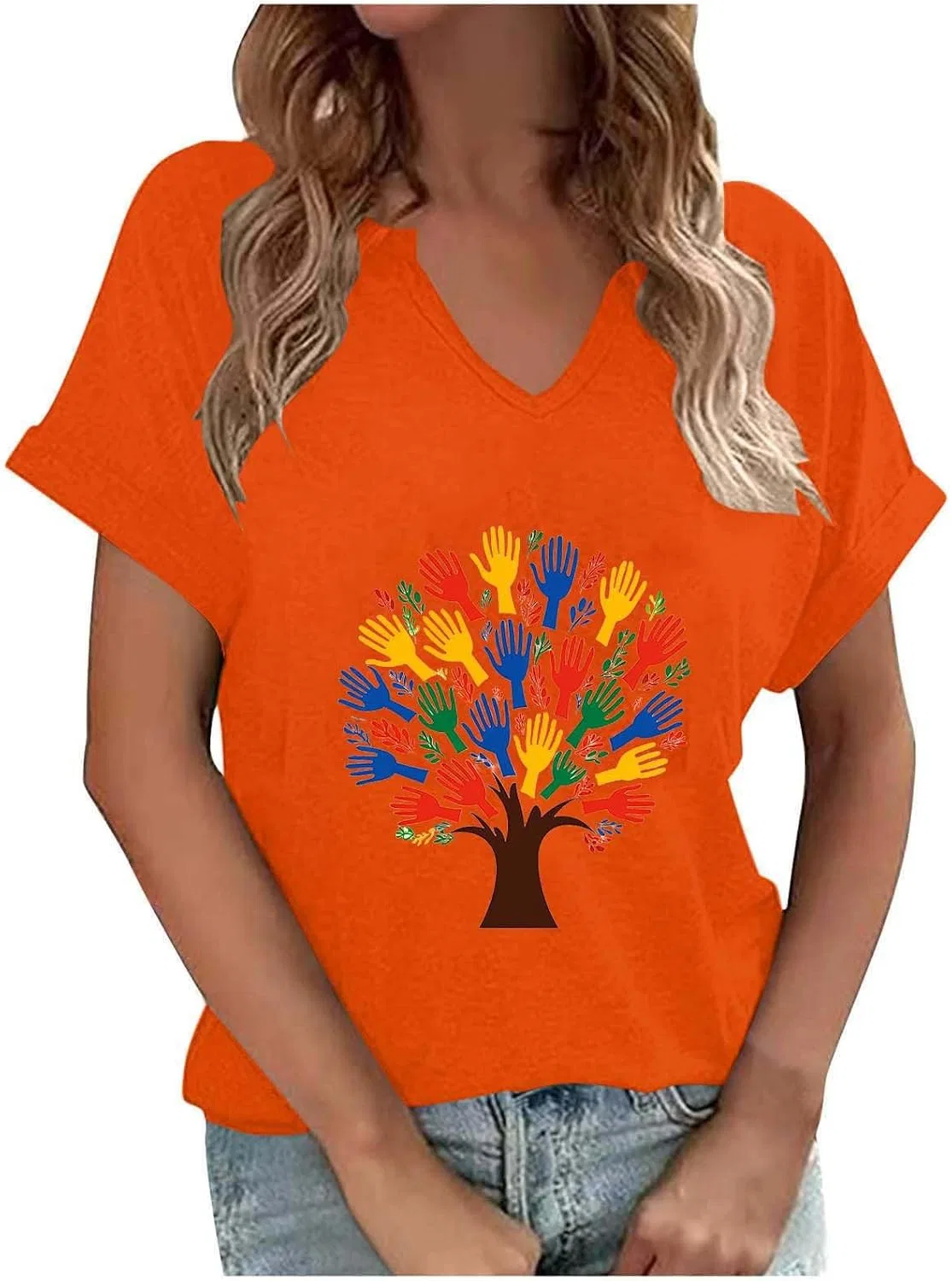 Женская футболка с принтом привидения Oversized, Orange