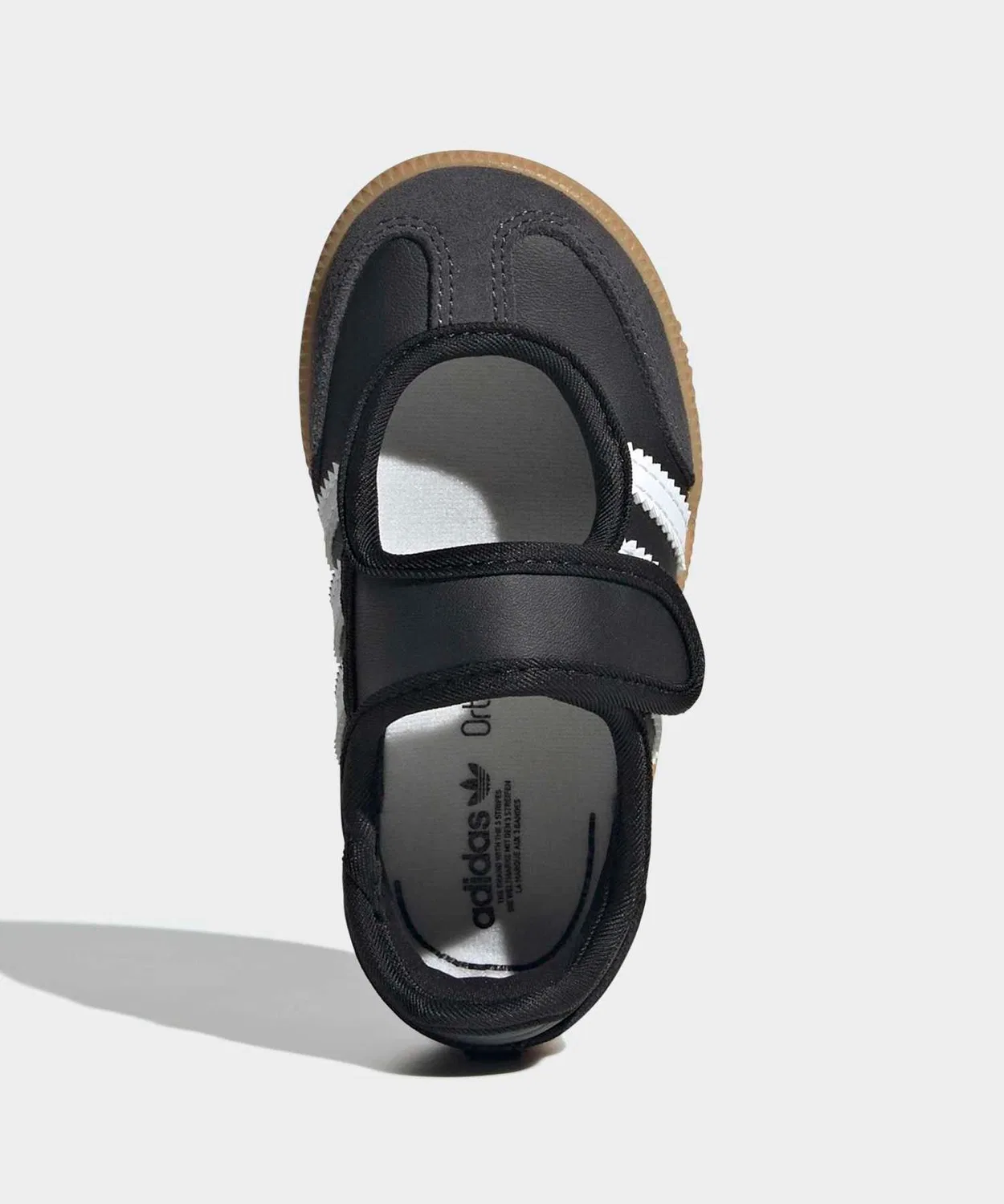 Детские кожаные кроссовки с принтом Samba Jane Adidas, Black — фото 2