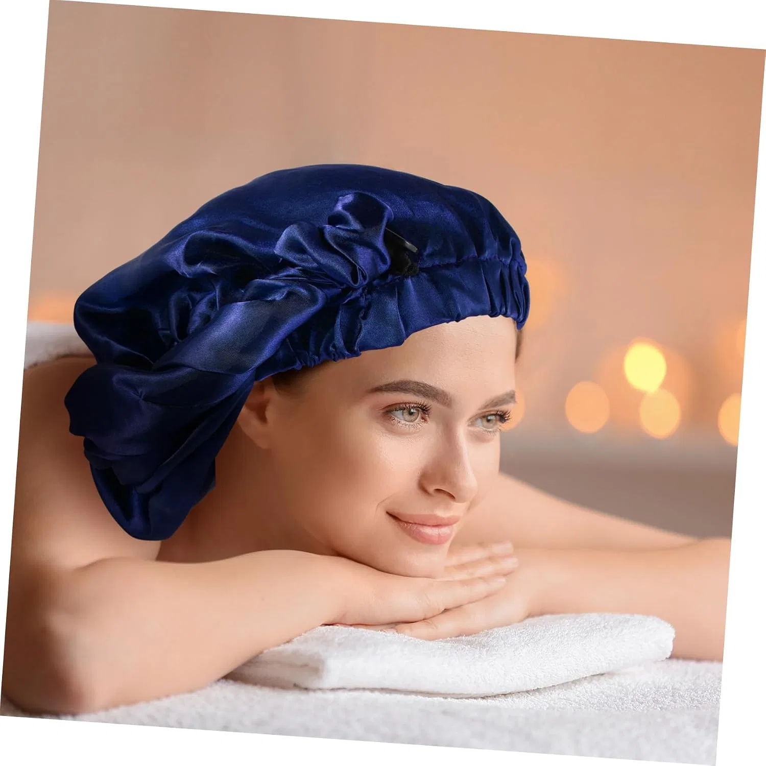 Шапочка для душа Satin, BATHVEVE, 2 шт, 60.5x20 см, Sortierte Farbe — фото 3