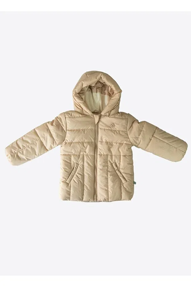 Детское зимнее пальто для девочек с капюшоном Kitikate, Beige