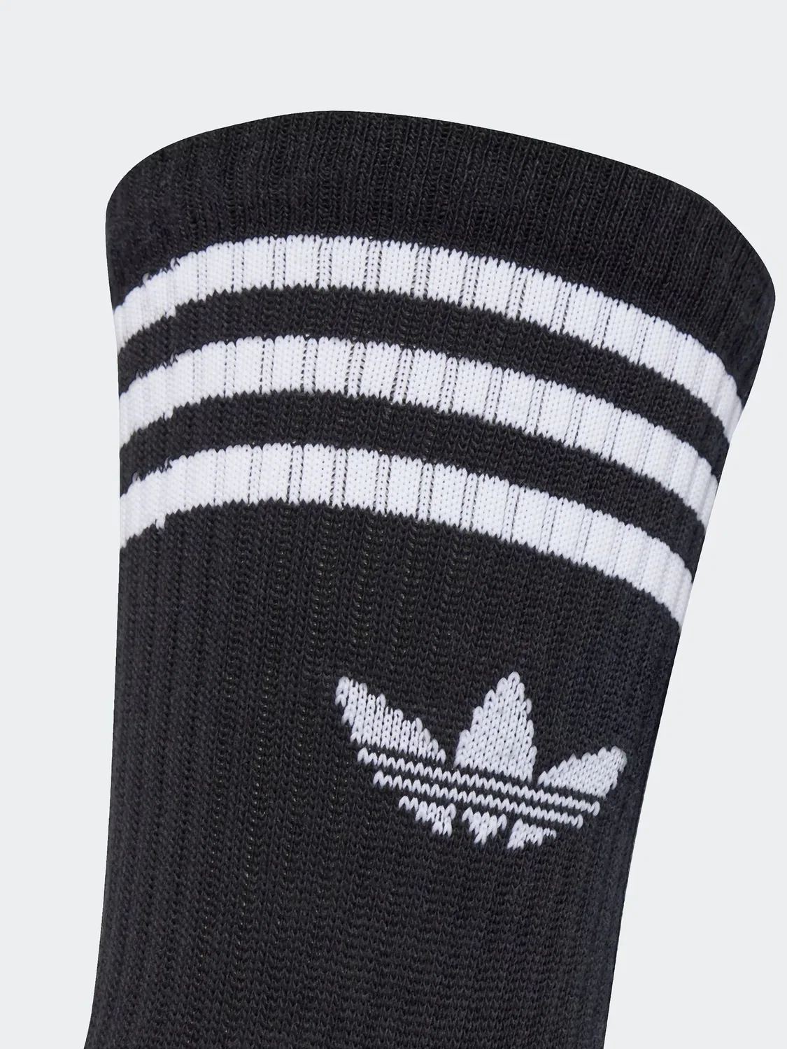 Носки спортивные Crew Three Stripe Socks adidas Originals, черный — фото 3