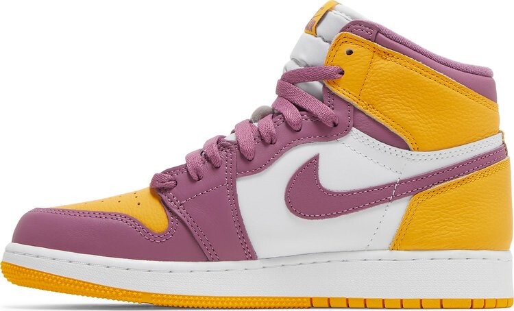 Кроссовки Air Jordan 1 Retro High OG GS Brotherhood, золотой — фото 3