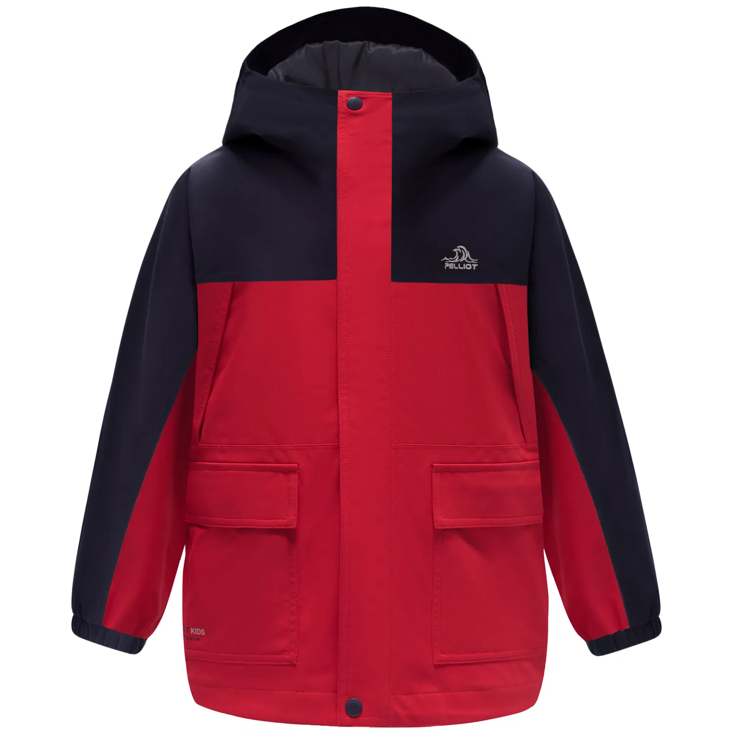 Детская ветровка с принтом PELLIOT, Midnight Blue+Crimson Maple Red