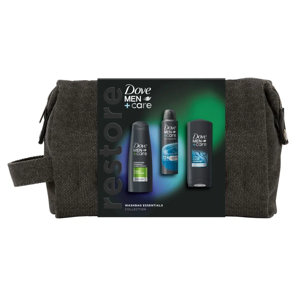 Dove Men + Care Набор для ухода за мужчинами, Dove Men+Care, 3 предмета: гель для душа 3-в-1, шампунь и кондиционер 2-в-1, антиперспирант