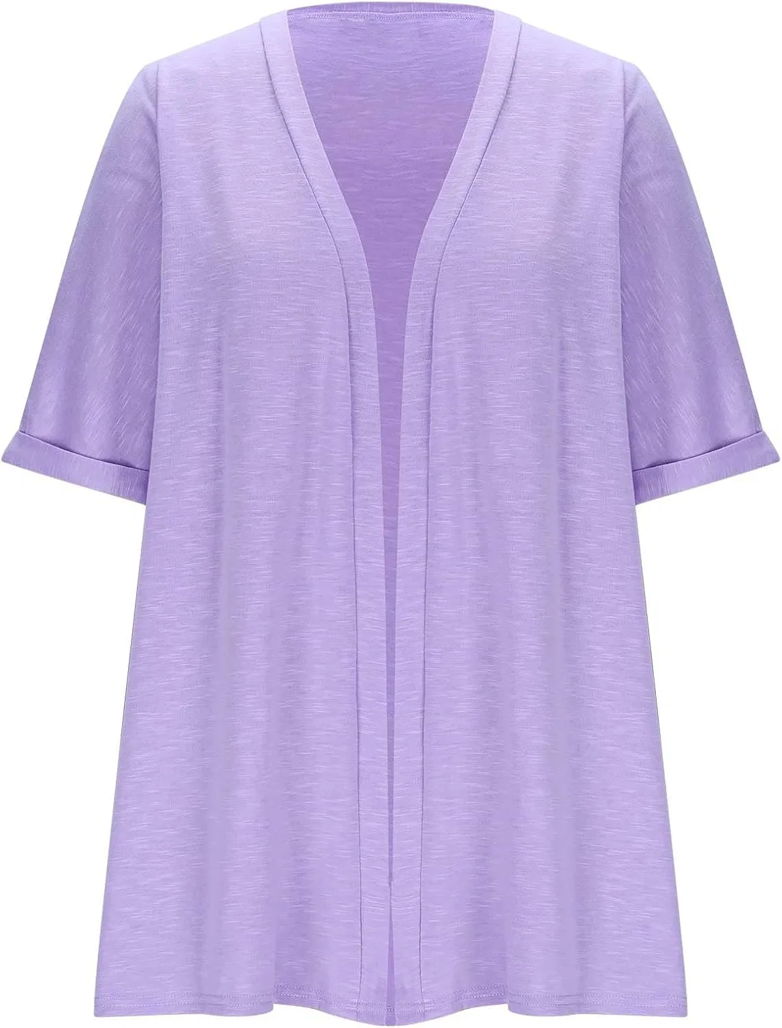 Женский кардиган с коротким рукавом, свободный, без застежки, A#01 Purple — фото 3