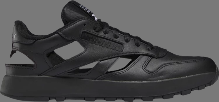 Кроссовки maison margiela x classic leather dq 'black' Reebok, черный - фото