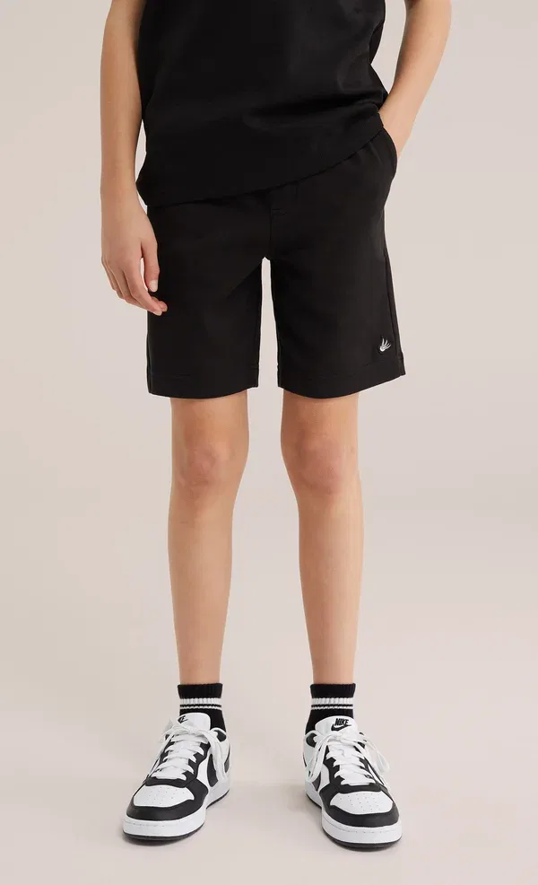 Брюки хлопковые Tracksuit bottoms We Fashion, черный — фото 2