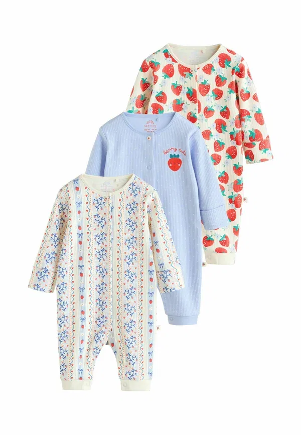 Комплект пижамный из 3 предметов, хлопок, Regular fit - 3 pack - sleep suit, Next, синий