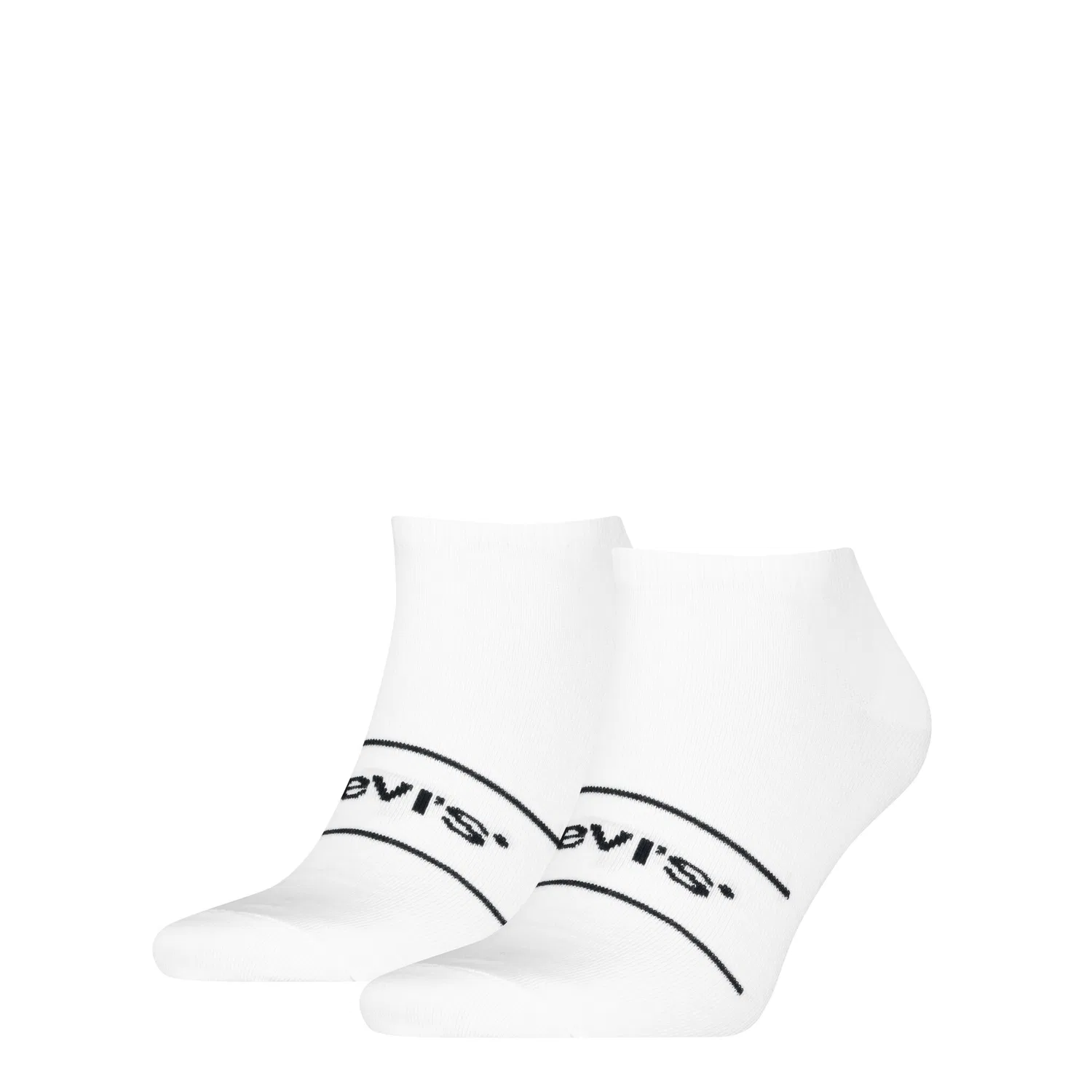 Унисекс короткие носки-сникерсы хлопковые Levi's, White