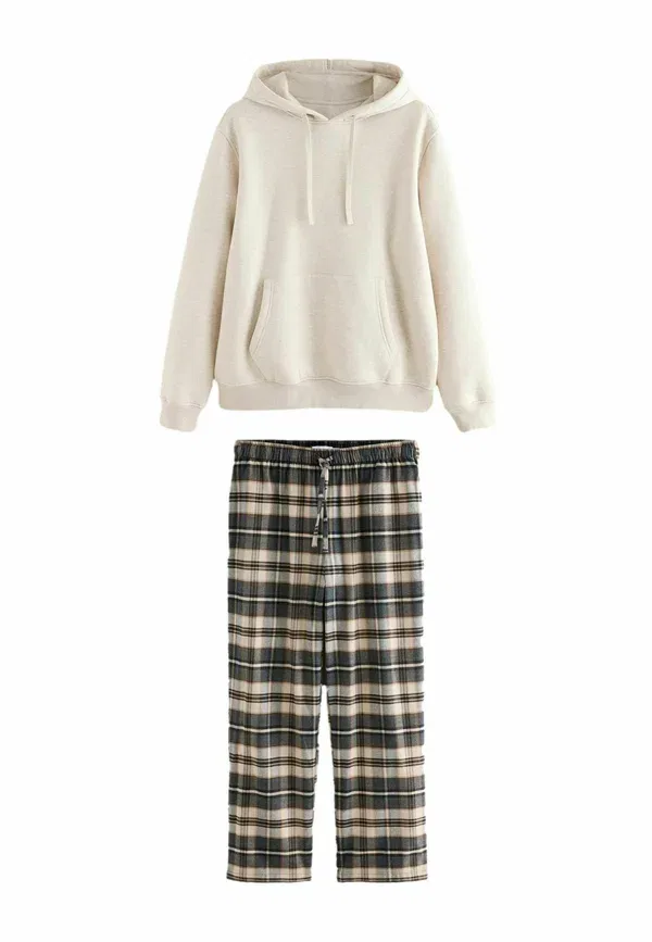 Пижамный набор с капюшоном Check Regular fit, Next, Neutral, нейтральный