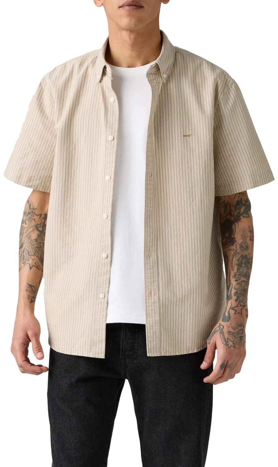 Мужская рубашка с коротким рукавом Authentic Button Levi's, Waylon Stripe Harves