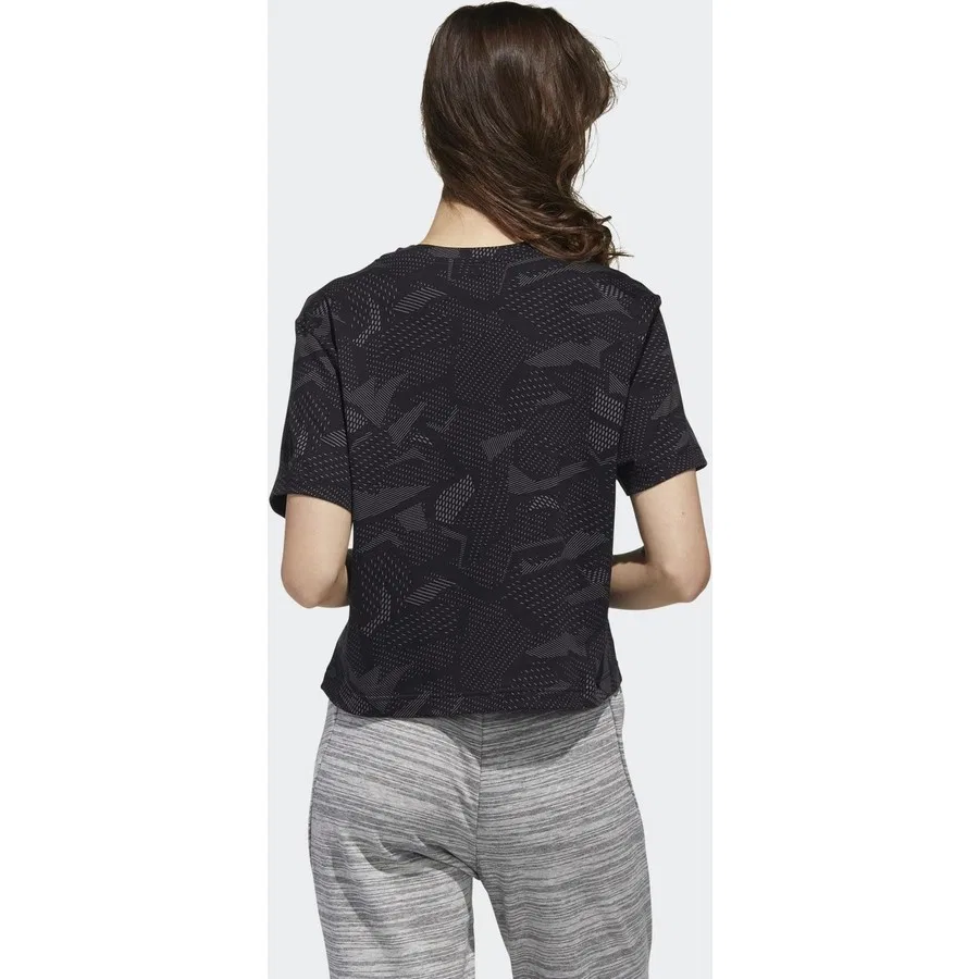 Футболка с принтом Essentials Allover Print adidas, Черный — фото 3