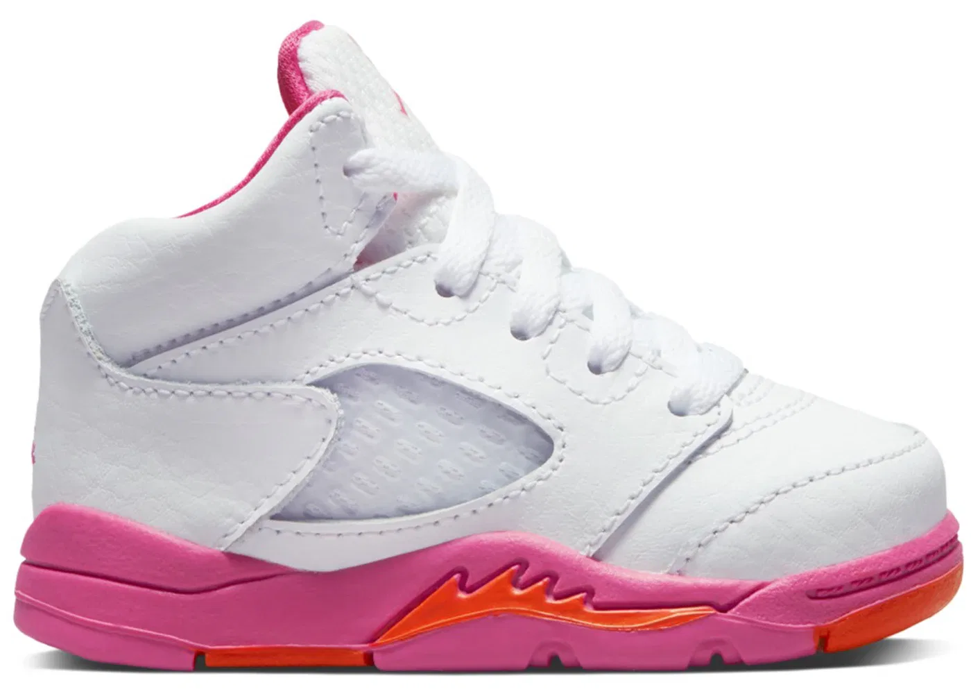 Детские кроссовки Lifestyle Jordan 5 Retro Jordan, White/Pinksicle/Safety Orange