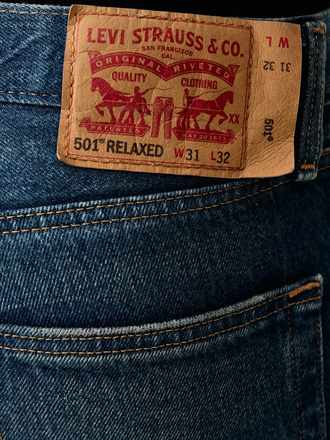 Джинсы 501 Relaxed синие Levi's, синий — фото 2