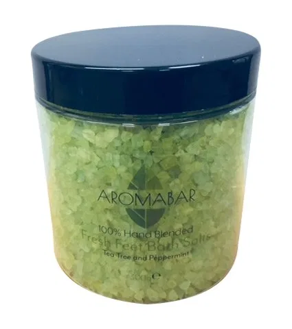 Соль для ванны для ног Fresh Feet Dead Sea Bath Salts Foot Soak с чайным деревом и мятой, 300 г Aromabar