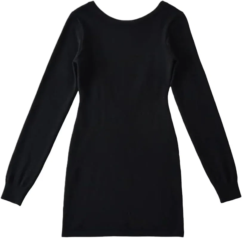 Женское мини-платье с открытой спиной Synthetic, Black
