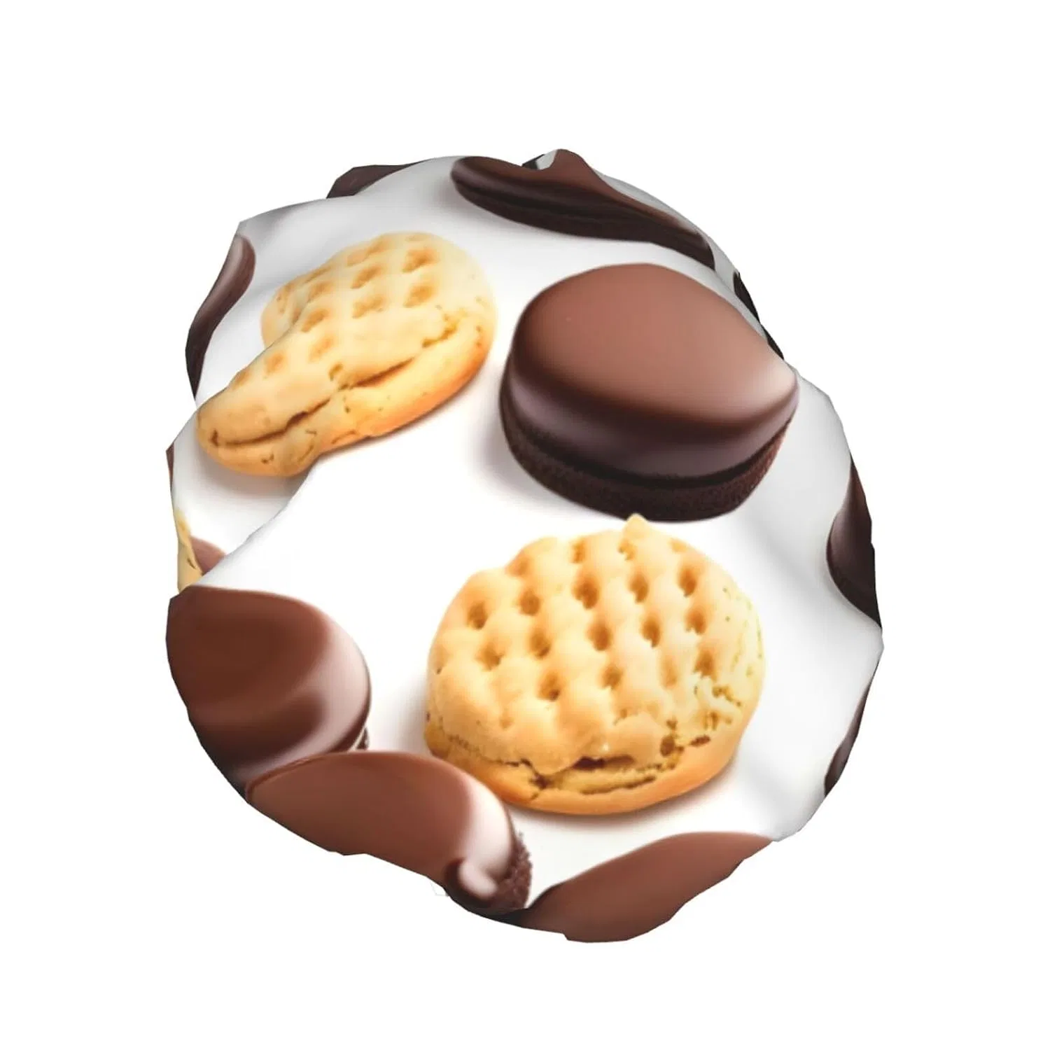 Шапочка для душа PULaif, двойной слой, Cookies Food Chocolate Chip Biscuits — фото 2