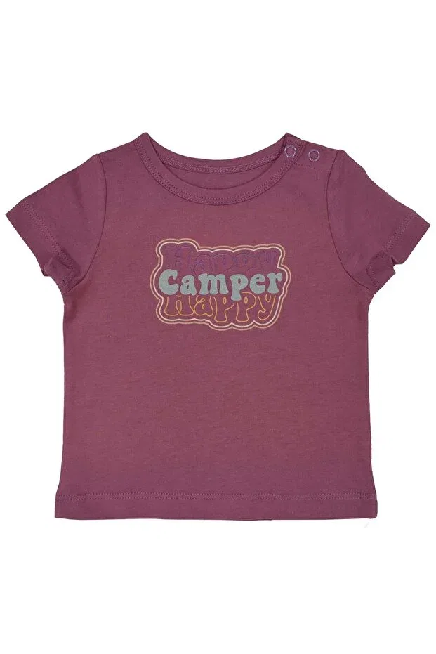 Детская футболка для девочек хлопковая Adventure baby girl Organickid, Pink