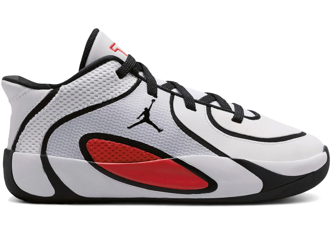 Детские кроссовки для мальчиков с высокой производительностью Jordan Tatum 4 Jordan, White/University Red/Black