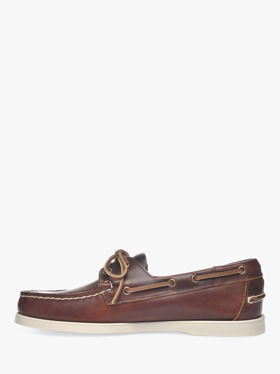 Кожаные топсайдеры Sebago Docksides FGL, вощеный коричневый цвет — фото 4