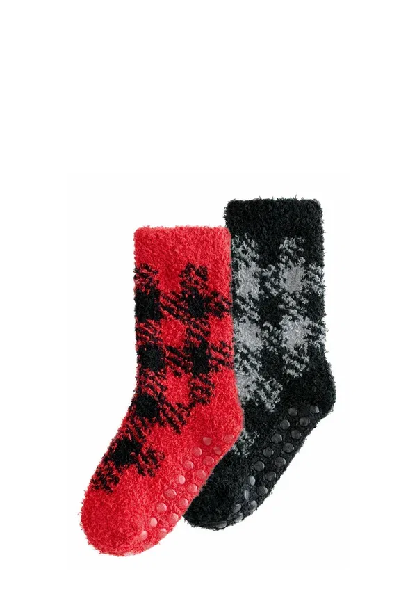 Брюки из полиэстера Cosy 2 pack Next red/grey checkerboard, серый