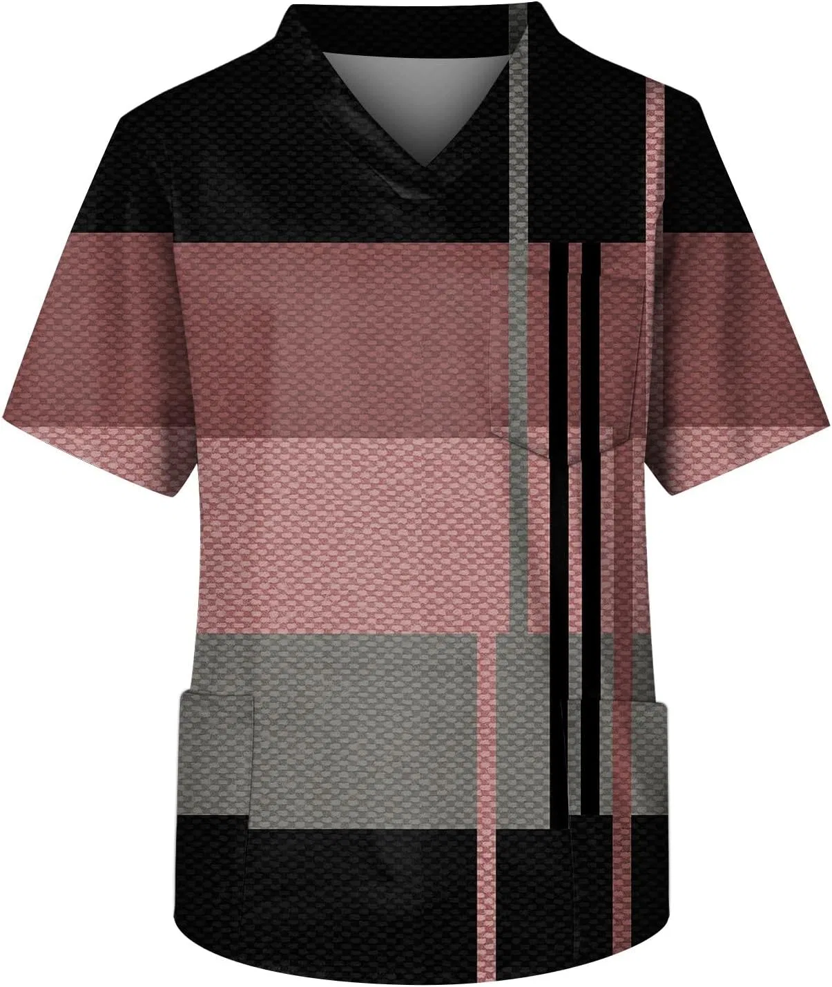 Мужская футболка с V-образным вырезом и карманом, Summer Lightweight, Pink
