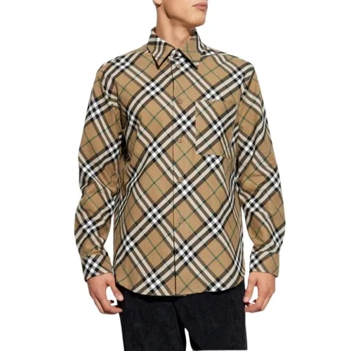 Рубашка на пуговицах с клетчатым принтом Burberry, Linden Ip Check — фото 2
