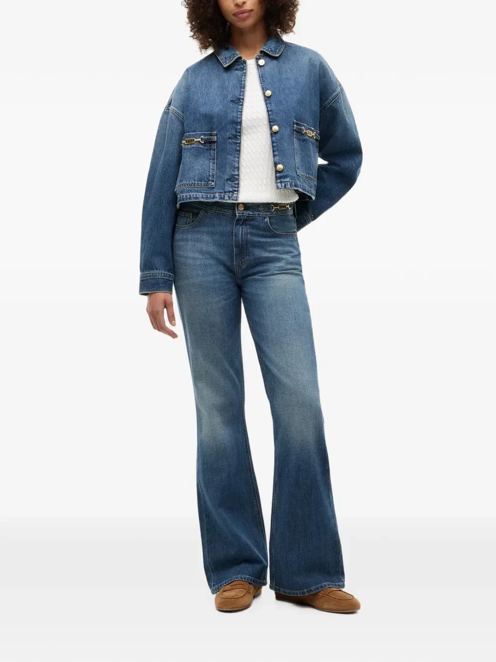 Укороченная джинсовая куртка Tommy Hilfiger, синий — фото 2