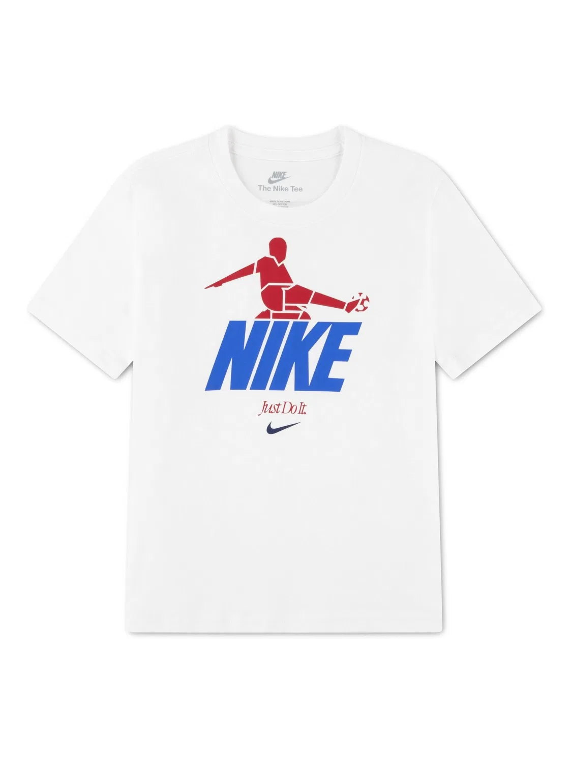 Футболка с графическим принтом футбол Nike, белый