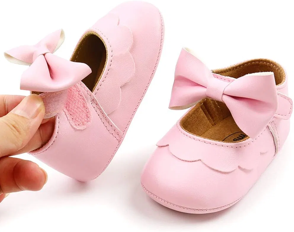 Детские туфли Мэри Джейн для девочек с бантом LAFEGEN, Pink — фото 4