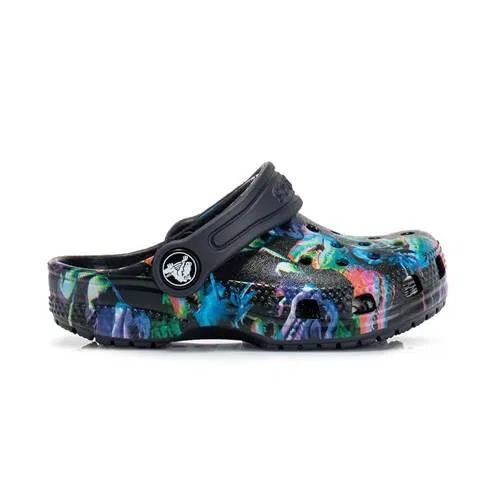 Детские сабо с принтом Classic Dino Clog Crocs, Schwarz