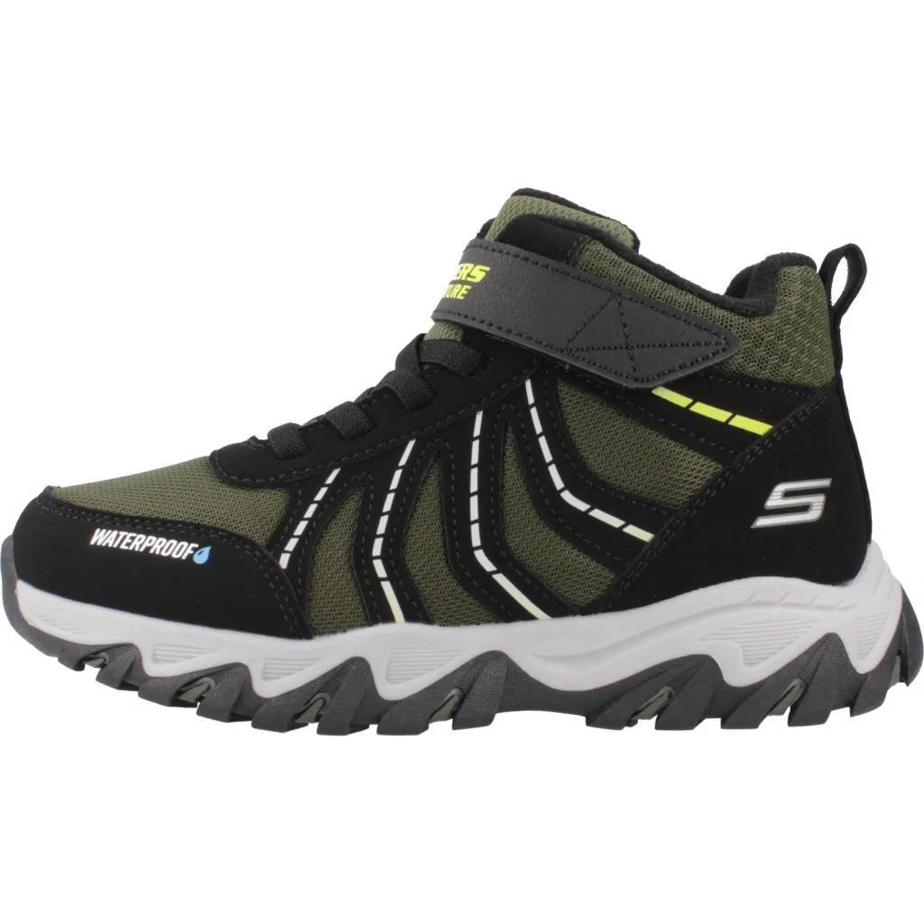Детские высокие кроссовки с амортизацией Rugged Ranger Storm Trail Skechers, Black Green — фото 2
