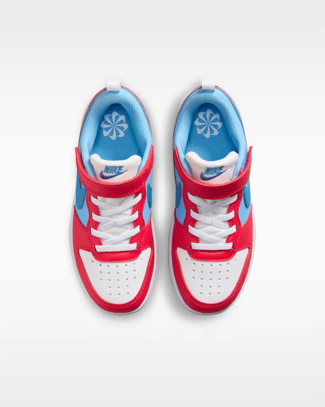 Детская обувь Nike Court Borough Low Recraft, Fusion Red/Football Blue/White/Energy — фото 4