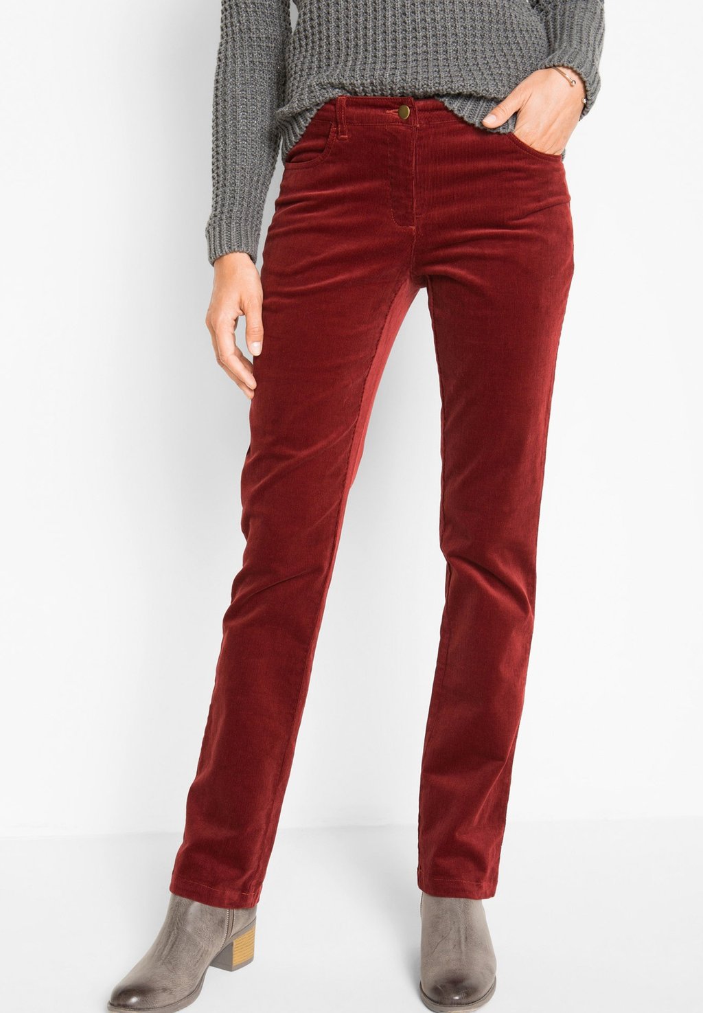 

Брюки WEICHE STRETCH MIT SCHMALER bonprix, красный