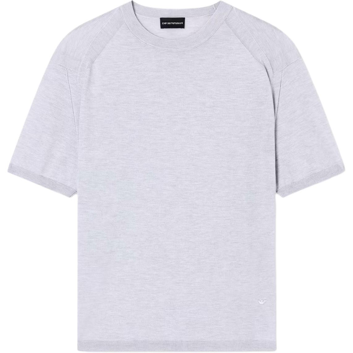 

Asv Plain knit Jumper In A Lyocell And Wool Blend EMPORIO ARMANI, серый