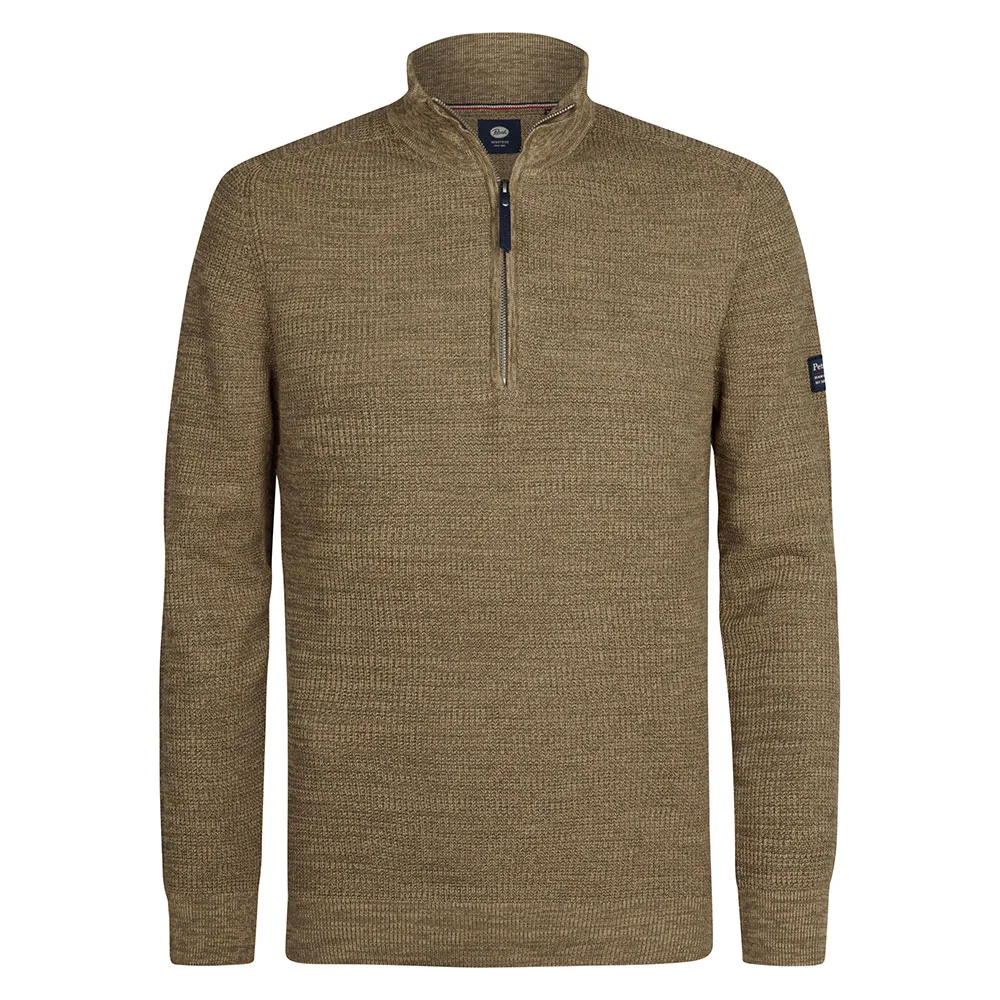 

Свитер Petrol Industries M-3050-KWC227 half zip, коричневый