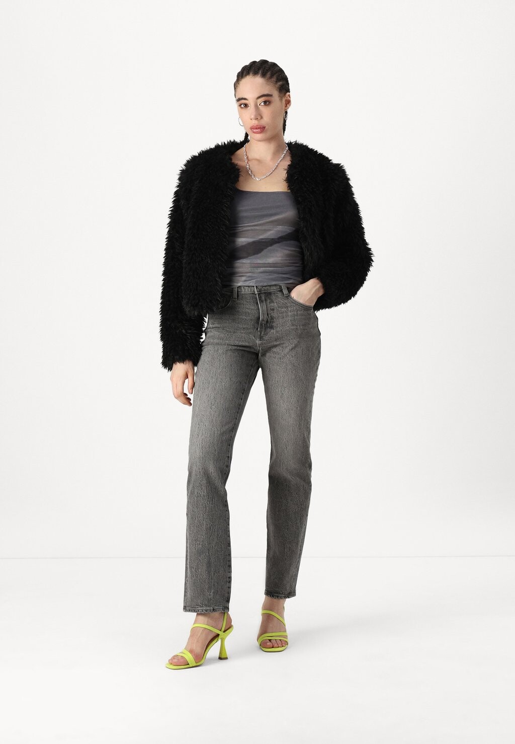 

Топ с длинными рукавами LS WVN SN JJXX, антрацит