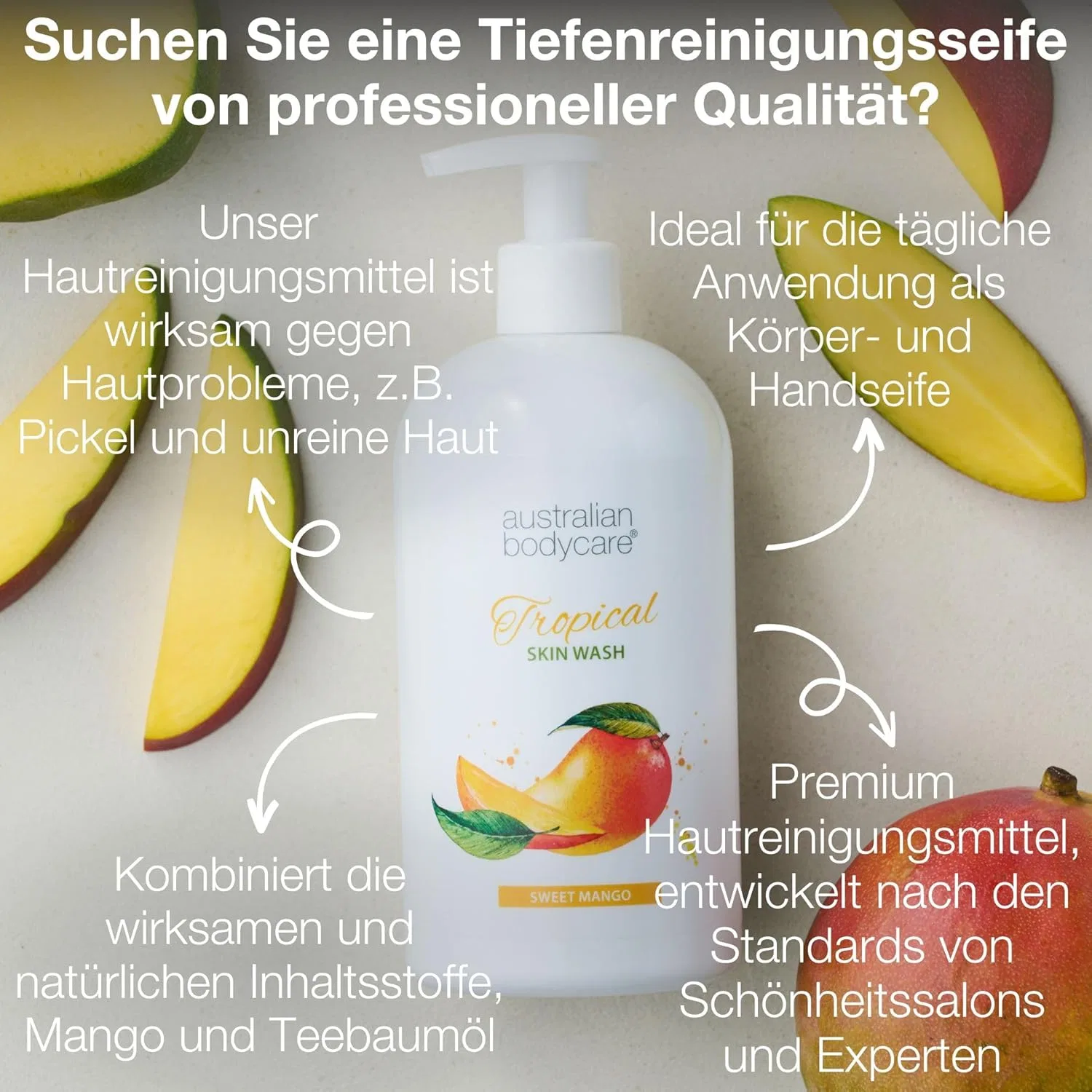 Гель для душа с манго и маслом чайного дерева Australian Bodycare Professional, 500 мл Australian Bodycare — фото 2