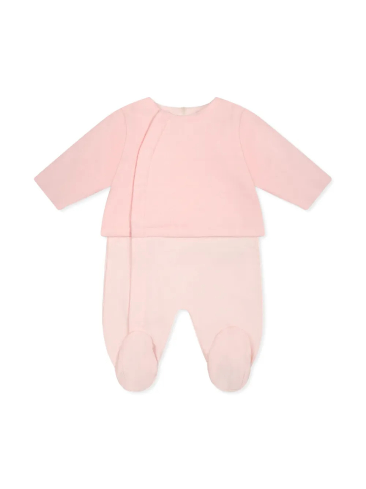 Комплект для новорожденного с вышитым логотипом Fendi Kids, розовый — фото 2
