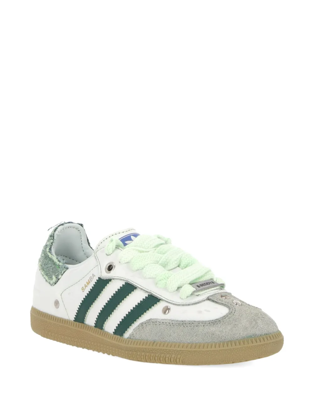 Индивидуальные кроссовки adidas Samba с тремя полосками Seddys, белый — фото 2