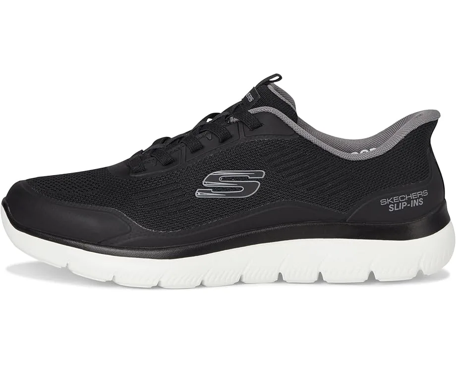 Кроссовки SKECHERS Summits Leyter Hands Free Slip-in, Black/White — фото 4
