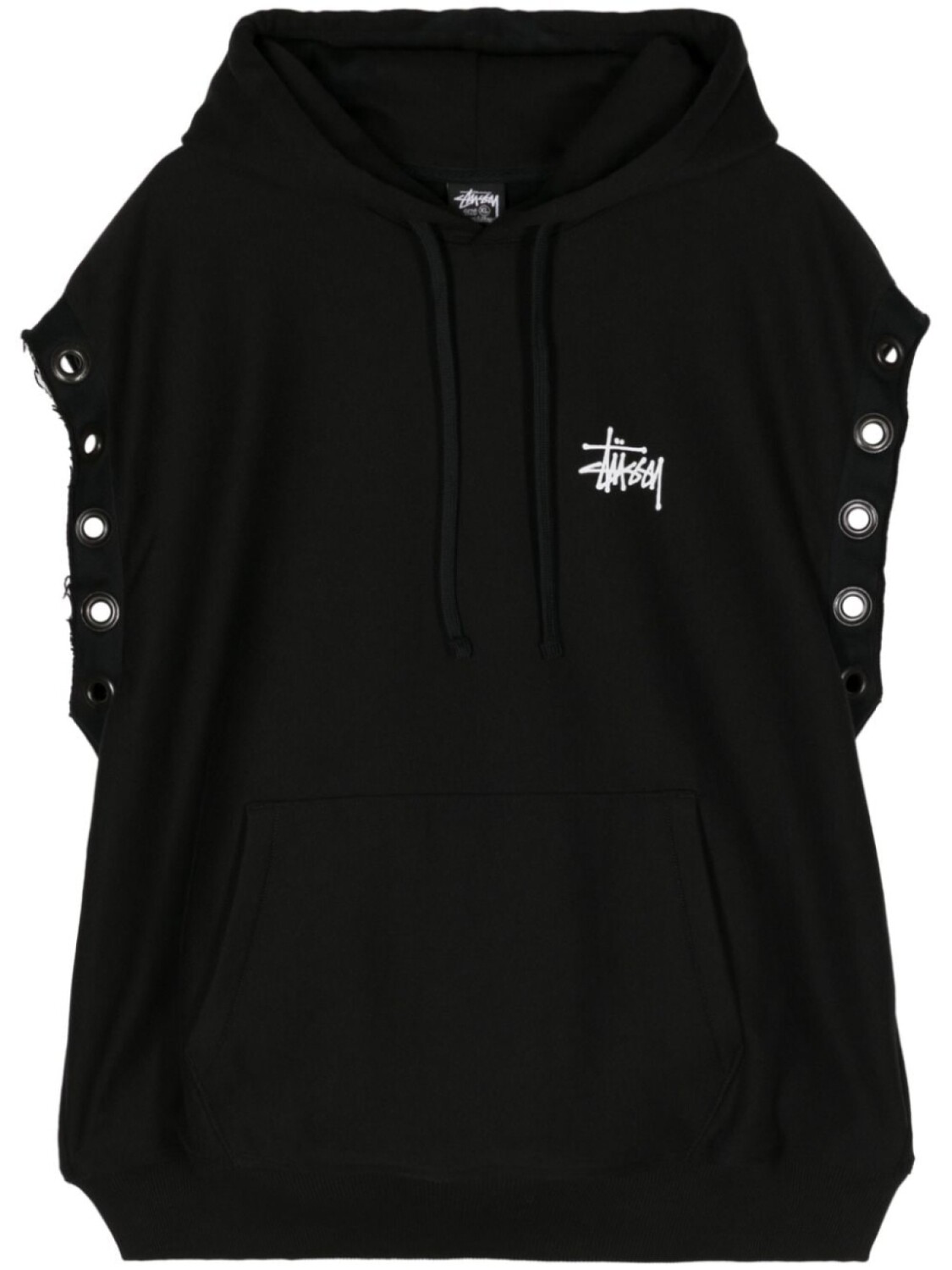 

Junya Watanabe MAN x Stussy logo-print sleeveless hoodie, черный