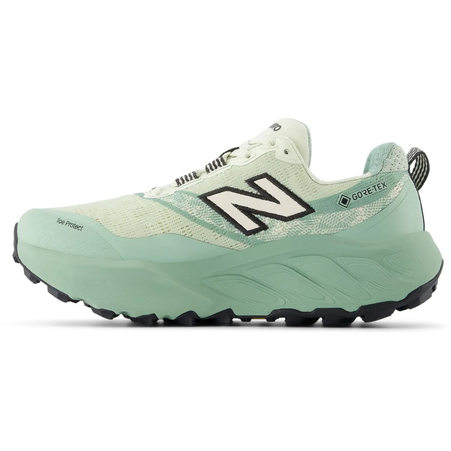 Женские трейловые кроссовки Fresh Foam X Hierro v9 GORE-TEX New Balance, Mosaic Green/Permafrost/Black — фото 2