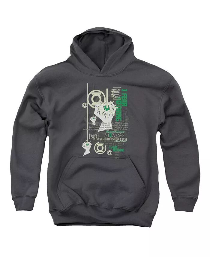 

Толстовка с капюшоном для мальчиков Youth Core Strength Green Lantern, серый