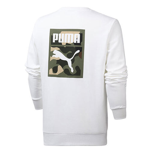 

Толстовка camouflage logo printing round neck pullover white Puma, белый