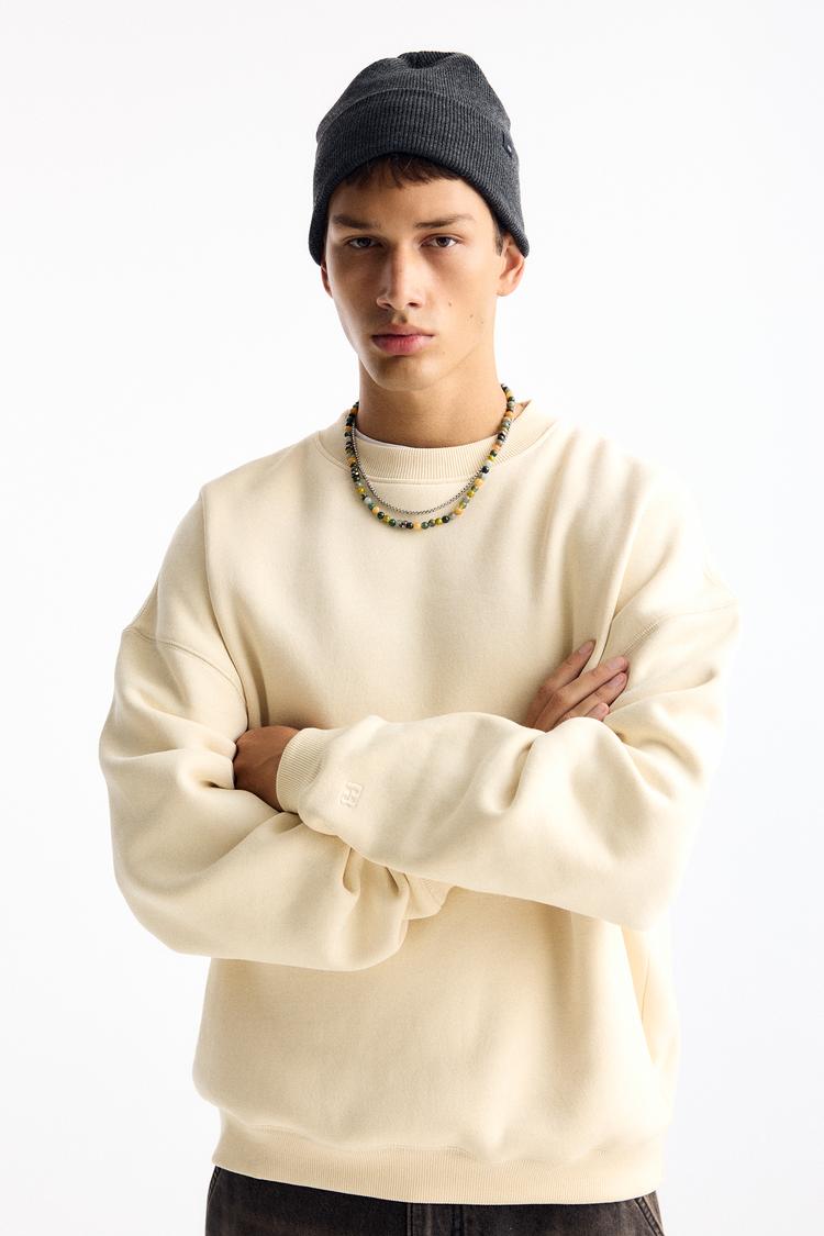 

Базовая толстовка свободного кроя Pull And Bear, белый
