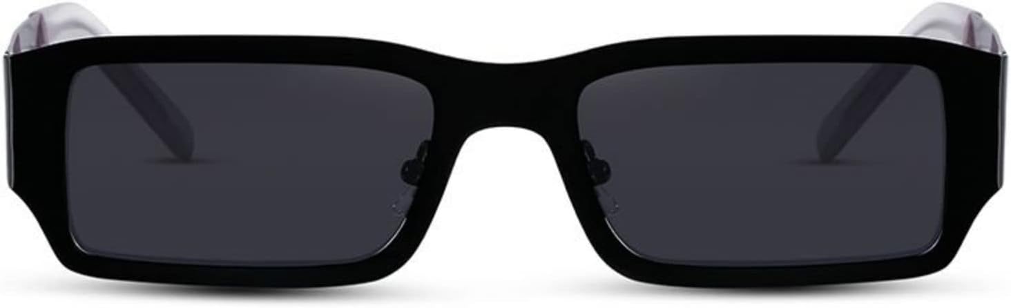 

Солнцезащитные очки Jeulia прямоугольной формы с градиентной поляризацией, металлическим оправой, без оправы, модный винтажный стиль, прозрачные линзы, защита UV400, унисекс, Black/Grey