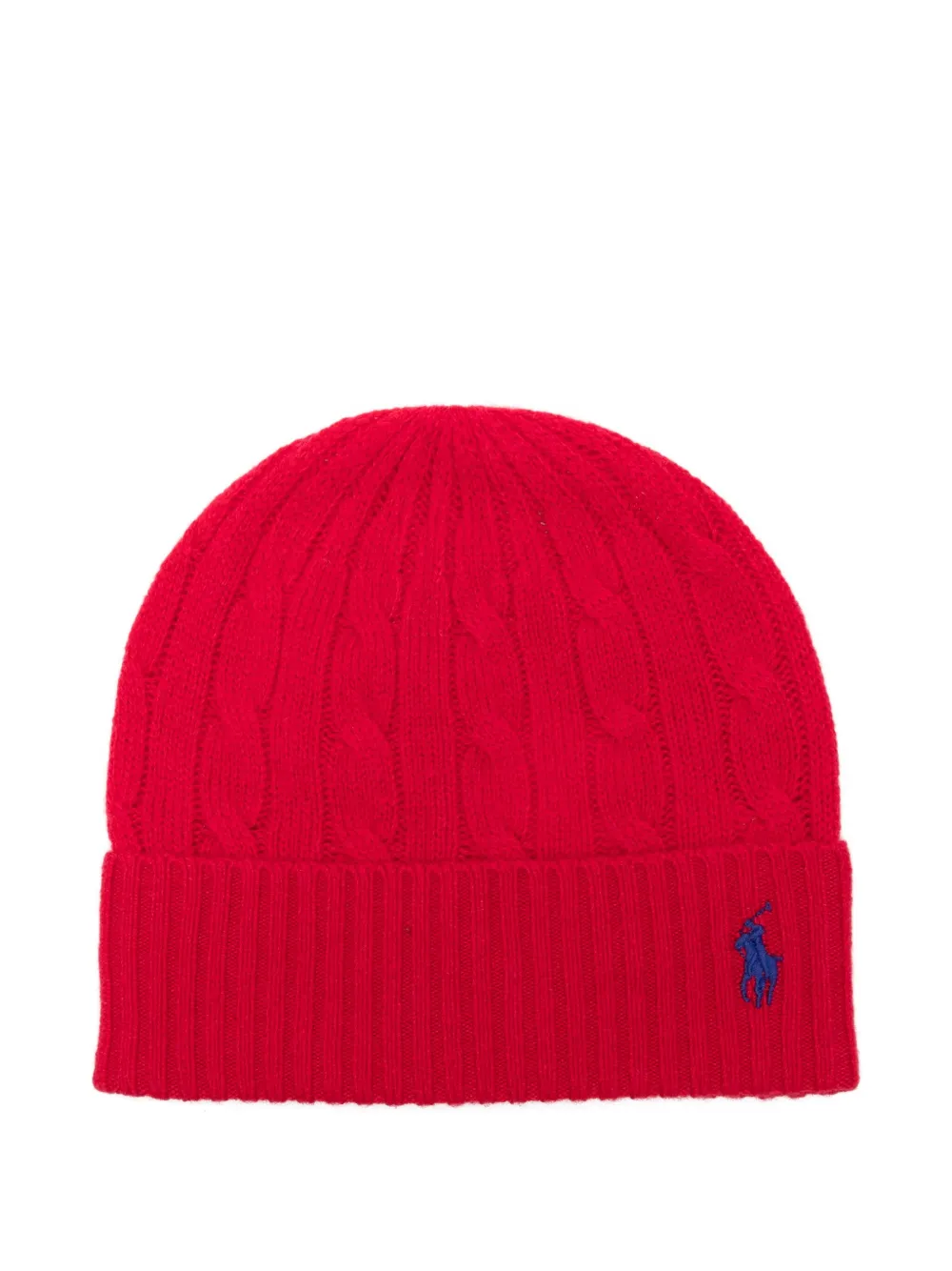 

Шапка-бини с косой вязкой POLO RALPH LAUREN, красный