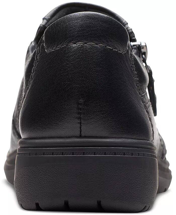 Женские туфли Carleigh Ray с закругленным носком и боковой молнией Clarks, черный — фото 3